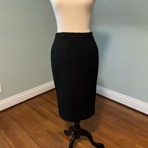 Vintage tweed Black Pencil Skirt Size XS